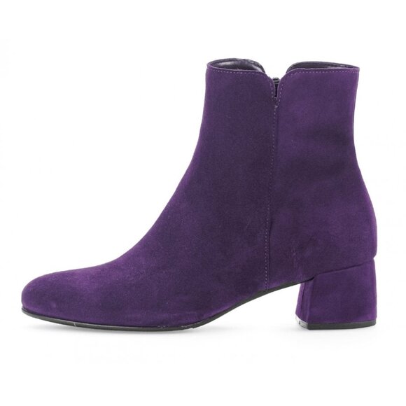 NWT GABOR Samtchevreau Purple Suede Zip-up Ankle Boots - Size 6.5 - Picture 4 of 17